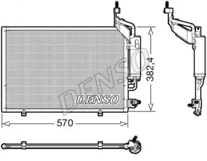 Конденсатор кондицiонера FORD Fiesta VI 1.0 2008 - DENSO DCN10050
