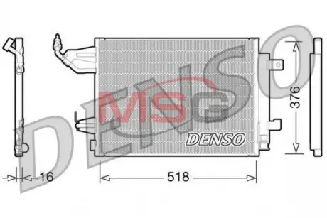 Радиатор кондиционера DENSO DCN16001