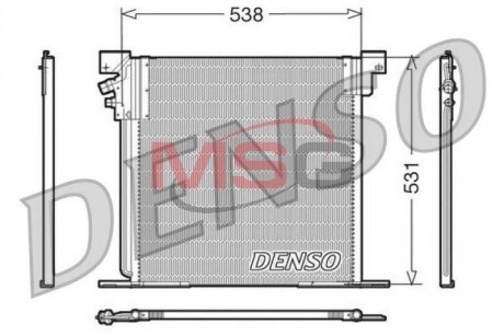 Радиатор кондиционера MERCEDES-BENZ V-CLASS (638/2) 96-03,VITO (638) 96-03 DENSO DCN17030