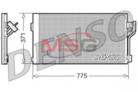 Радиатор кондиционера MERCEDES-BENZ VITO/MIXTO (W639) 03-,VITO (639) 03-,VIANO (W639) 03- DENSO DCN17050