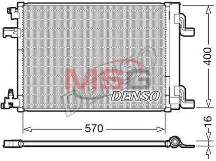 Радиатор кондиционера OPEL ZAFIRA C (P12) 11-, CASCADA (W13) 13-18; CHEVROLET CRUZE (J300) 09- DENSO DCN20001