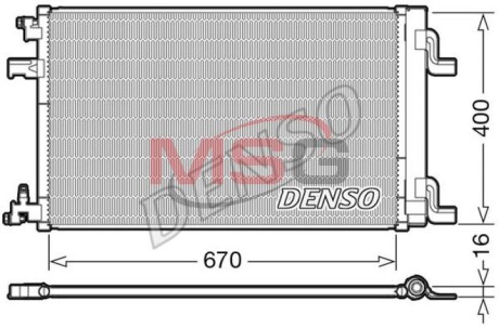 Радиатор кондиционера OPEL ZAFIRA С TOURER (P12) 13-; CHEVROLET ORLANDO (J309) 11- DENSO DCN20002