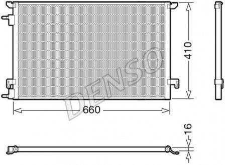 Конденсер кондиционера DENSO DCN20045