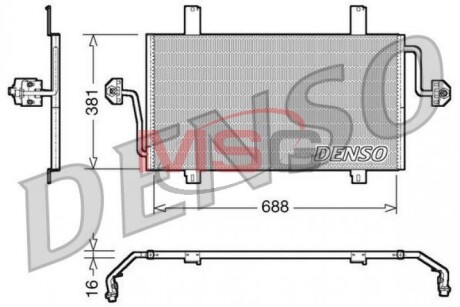 Радиатор кондиционера DENSO DCN23016