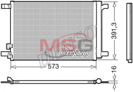 Конденсер кондиционера DENSO DCN32066