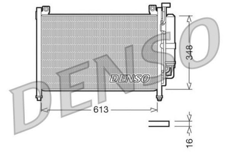 Радиатор кондиционера MAZDA 2 (DE_, DH_) 07-15 DENSO DCN44002