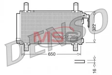 Радіатор кондиціонераMAZDA 6 (GY) 02-07,6 (GH) 07-13,6 (GG) 02-07 DENSO DCN44006