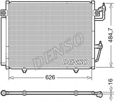 Радіатор кондиціонераMITSUBISHI PAJERO IV (V8_W, V9_W) 07-,Pajero IV 07- DENSO DCN45009