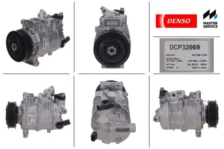 Компрессор кондиционера новый VW TRANSPORTER V (7HA, 7HH, 7EA, 7EH) 09-15, TRANSPORTER V (7HB, 7HJ, 7EB, 7EJ, 7EF) 09-15 DENSO DCP32069
