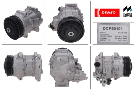 Компрессор кондиционера новый TOYOTA CAMRY (XV50) 12-, CAMRY 11-18; LEXUS ES (XV60) 12-18, ES 12-18 DENSO DCP50101