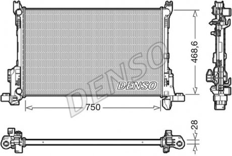 Радиатор охлаждения DENSO DRM09175