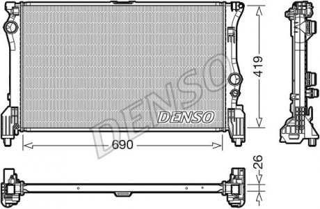 Радіатор MERCEDES Vito "14>> DENSO DRM17112