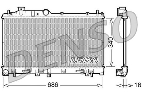 Радіатор охолодження DENSO DRM36009