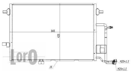 Радиатор кондиционера AUDI A6/S6 2.5Tdi 97- DEPO 003-016-0007