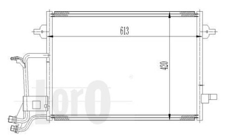 Радіатор кондиціонера A6/Octavia 1.8 I 01- DEPO 003-016-0009