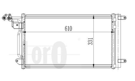 Радіатор кондиціонера A1/Polo/Fabia/Rapid 1.0-1.6/1.6D-2.0D 09- DEPO 003-016-0022