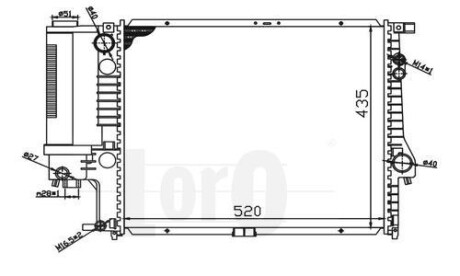 Радіатор охолодження двигуна E39 2.5-2.8i 95-00 DEPO 004-017-0003