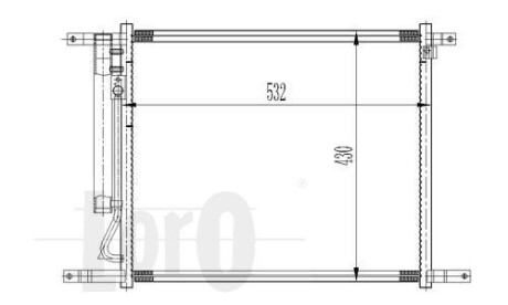 Радиатор кондиционера CHEVROLET AVEO 1.2- 1.4 05- DEPO 007-016-0003