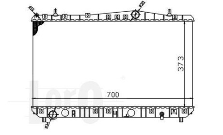 Радіатор охолодження двигуна NUBIRA/LACETTI MT 1.6-1.8 03- DEPO 007-017-0001