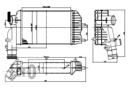 Радіатор інтеркулера JUMPER/DUCATO/BOXER 1.9 TD/2.0 Hdi 94- DEPO 009-018-0001