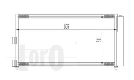Радиатор кондиционера Doblo 1.3/1.9 JTD/D Multijet 03- DEPO 016-016-0016