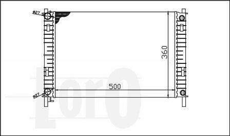 Радиатор воды FIESTA 1.3i/1.4TDCi 02-05 MT +/-AC DEPO 017-017-0017