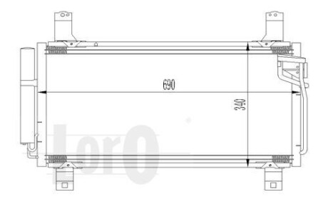 Радіатор кондиціонера (з осушувачем) Mazda 6 1.8-2.5 07-13 DEPO 030-016-0012