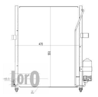 Радиатор кондиционера L 200(KA/KB) 2.5DID 06- DEPO 033-016-0007