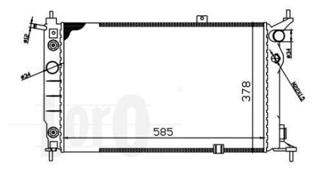 Радиатор охлаждения двигателя ASTRA F 1.4 (AC+) 91- DEPO 037-017-0007