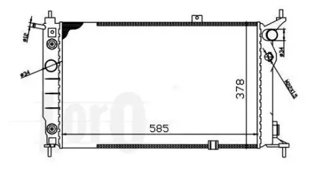 Радиатор охлаждения двигателя ASTRA F 1.4 (AC+) 91- DEPO 037-017-0007