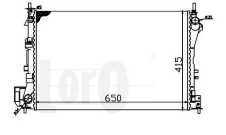 Радиатор охлаждения двигателя CROMA/SIGNUM/VECTRA C 1.8 и 16V/2.0 16V DT (AC+/-) 02- DEPO 037-017-0026