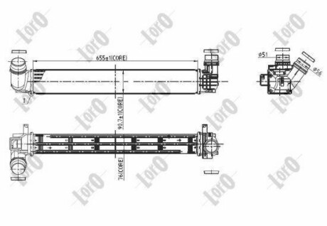 Радіатор інтеркулера MEGANE III (08-) 1.5 dCi DEPO 042-018-0004 (фото 1)