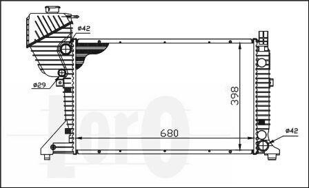 Радіатор охолодження двигуна Sprinter ОМ611-612 00-06 DEPO 054-017-0007 (фото 1)