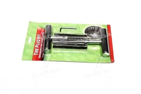 Набор для ремонта бескамерных шин (жгут 5шт, шило, рашпиль, ключ) <ДК> Dk-Дорожная Карта TRK-011