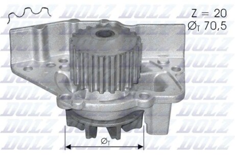 Насос системы охлаждения DOLZ C119