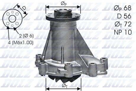 Насос системы охлаждения DOLZ M276