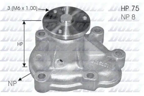 Водяний насос Combo/Astra G/H/Corsa 1.7Di/CDTi 00- DOLZ O144