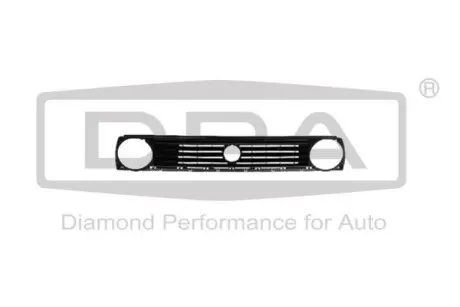 Решетка радиатора без эмблемы (две отверстия под фары) VW Golf II (19E,1G1) DPA 88530057502
