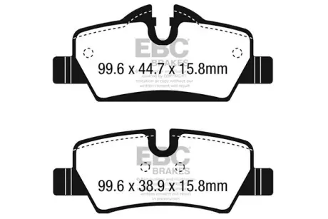 Гальмівні колодки, комплект EBC DP42228R