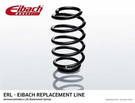 Пружина (передняя) VW Golf V/VI 1.4TSI/1.8TSI/1.9TDI/2.0FSI 03-13/Jetta III/IV 05- EIBACH R10675 (фото 1)
