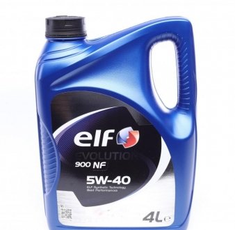 Олива 5W40 Evolution 900 NF (4L) (B4,A3/CF,SL/MB 229.3/VW 502.00,505.00/PORSCHE A40.) ELF 216650