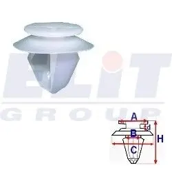 Зажим бампера ELIT C60316