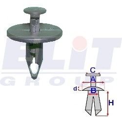 Зажим бампера ELIT C60339