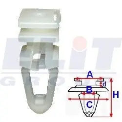 Зажими для бамперів та решiток ELIT C60440