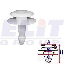 Зажимы для бамперов и решеток ELIT C60477