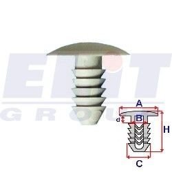 Зажим бампера ELIT R A12271S