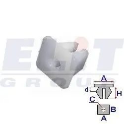 Зажим бампера ELIT R B17058