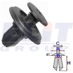 Зажим бампера ELIT R B22070