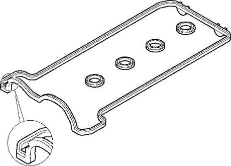 Прокладка клапанной крышки (к-кт) Mercedes Benz M119 (левый) ELRING 475.850