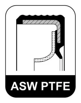 Сальник колінчатого вала RWDR 48 x 76,2 x 10,3 ASW S PTFE / ACM ELRING 942990